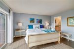 Upstairs Master Bedroom with King Bed & private deck at Ocean Villa